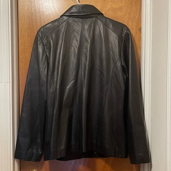 Worthington Black Leather Jacket - Picture 7 of 12